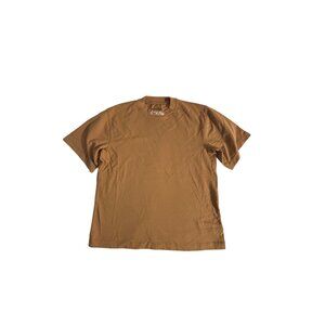 Heron Preston Brown Cotton Short Sleeve T-Shirt With Russian Script For Men